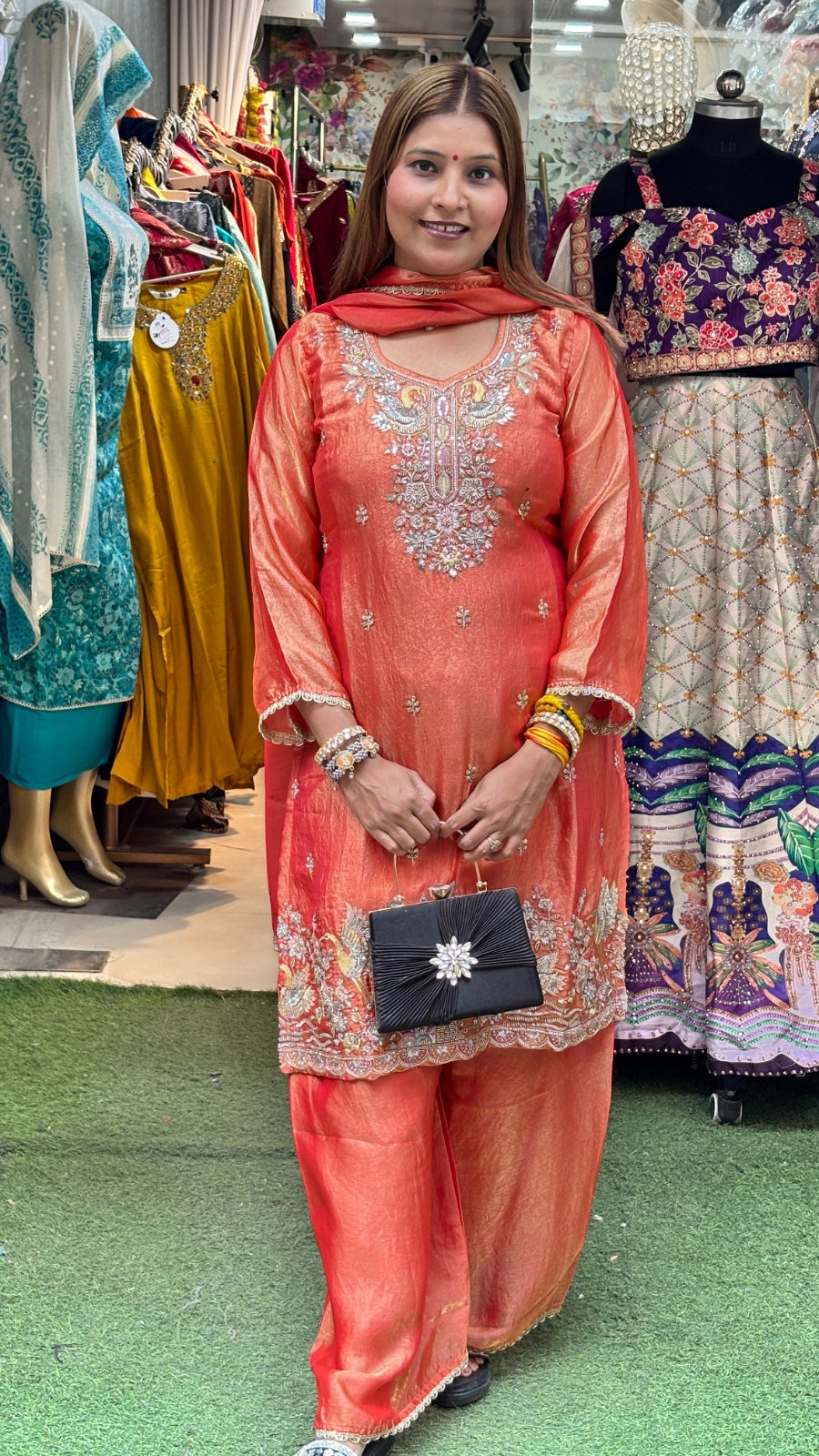 "Zarqash Luxe Set" THREE PIECE PLAZO SUIT