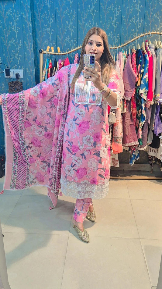 "Floral Printed "Suit Set