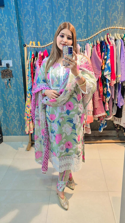 "Floral Printed "Suit Set