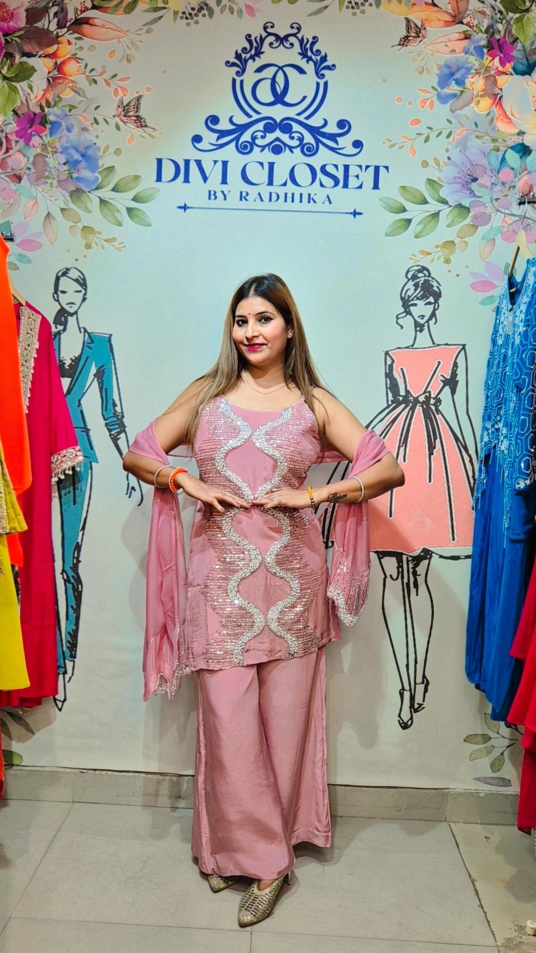 "Sequin Wave" PLAZO SET