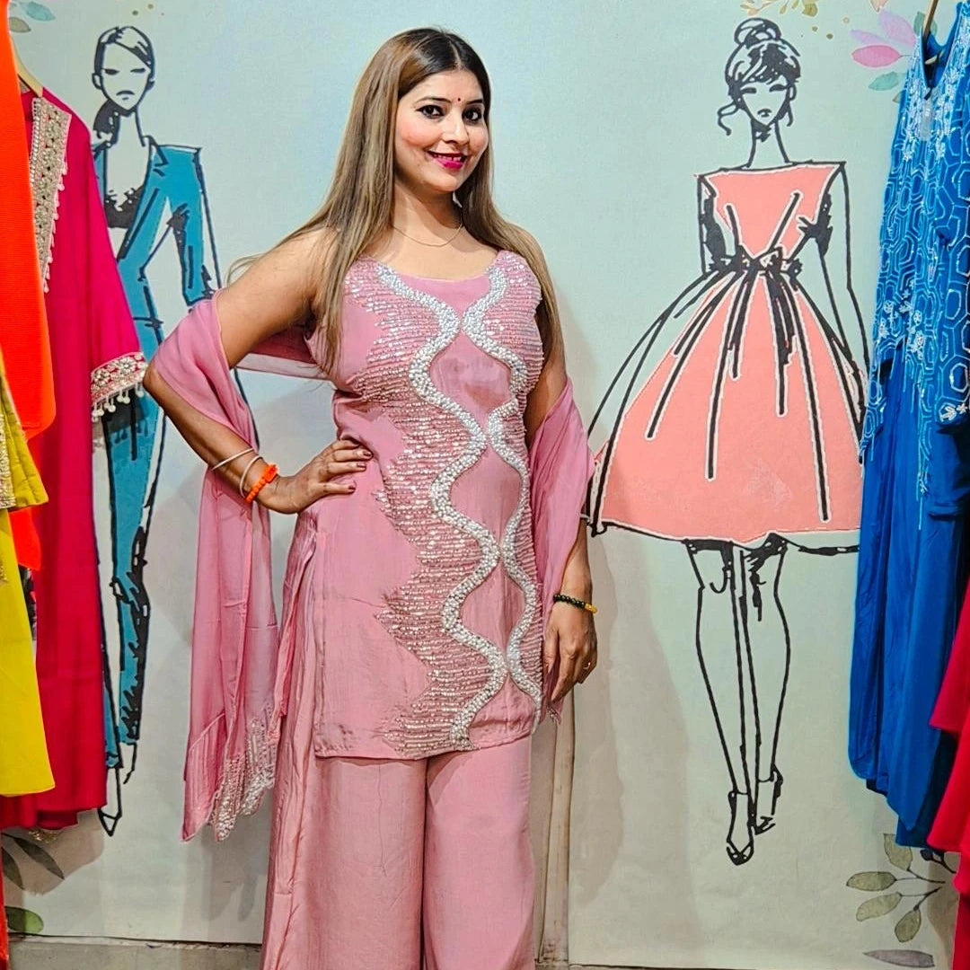 "Sequin Wave" PLAZO SET