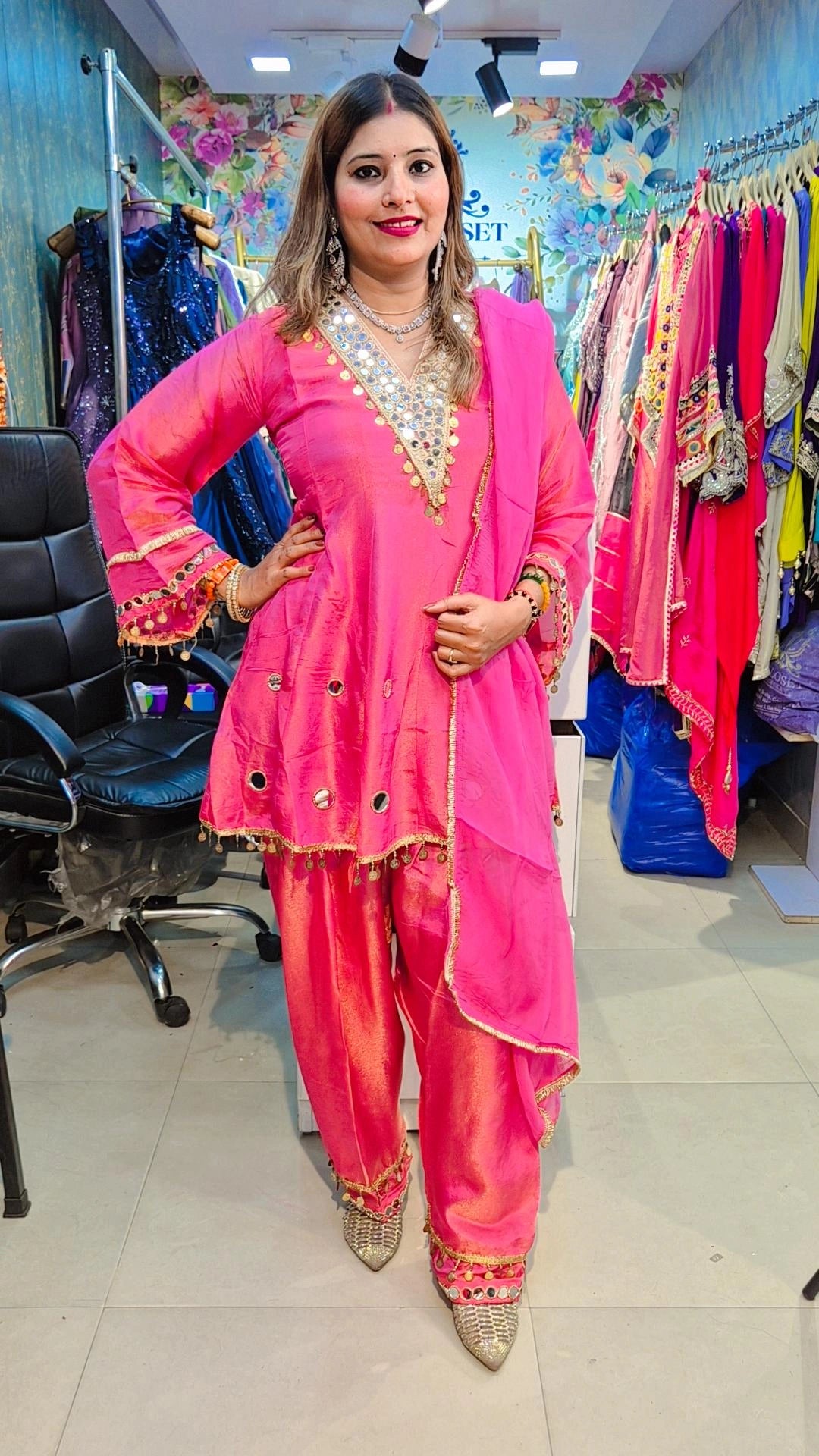 "Aaina "Shimmer Farshi Salwar Suit