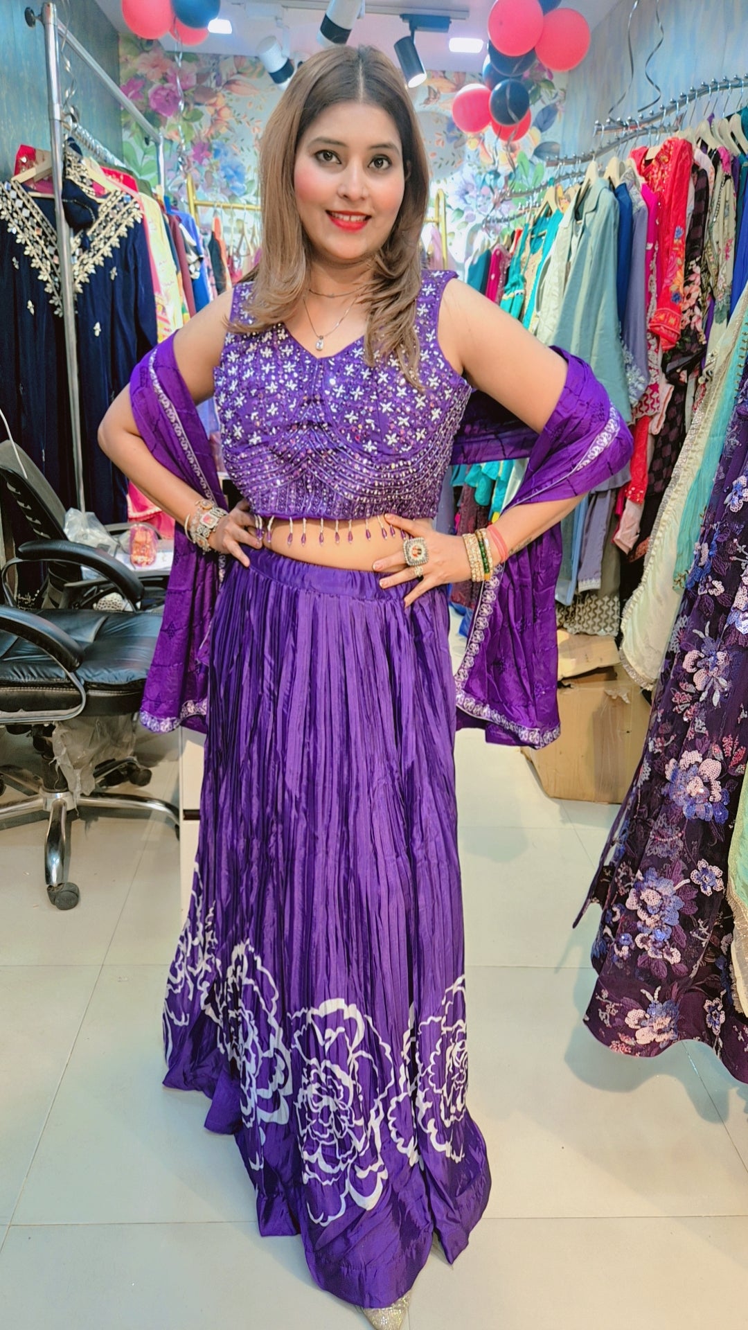 "SUHAANI" Royal Purple Lehnga