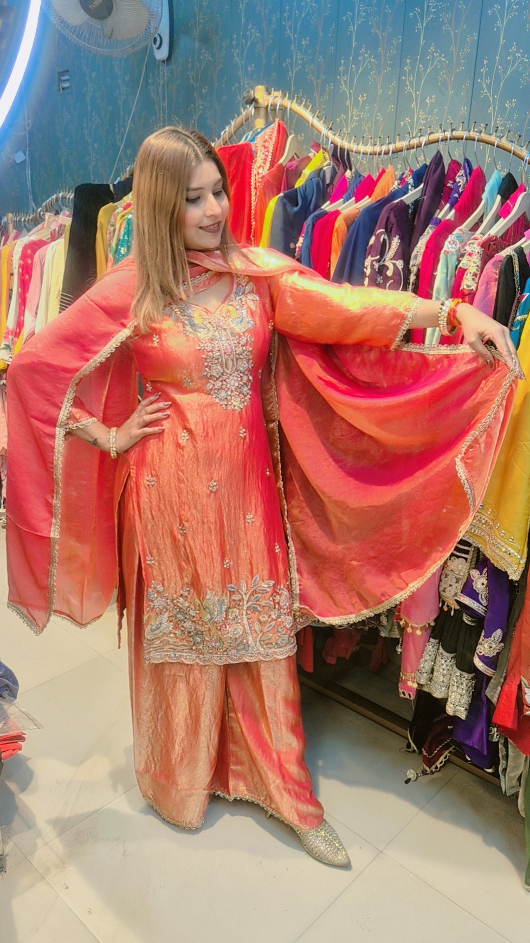 "Nazaakat"  PALZO SUIT WITH DUPPATTA