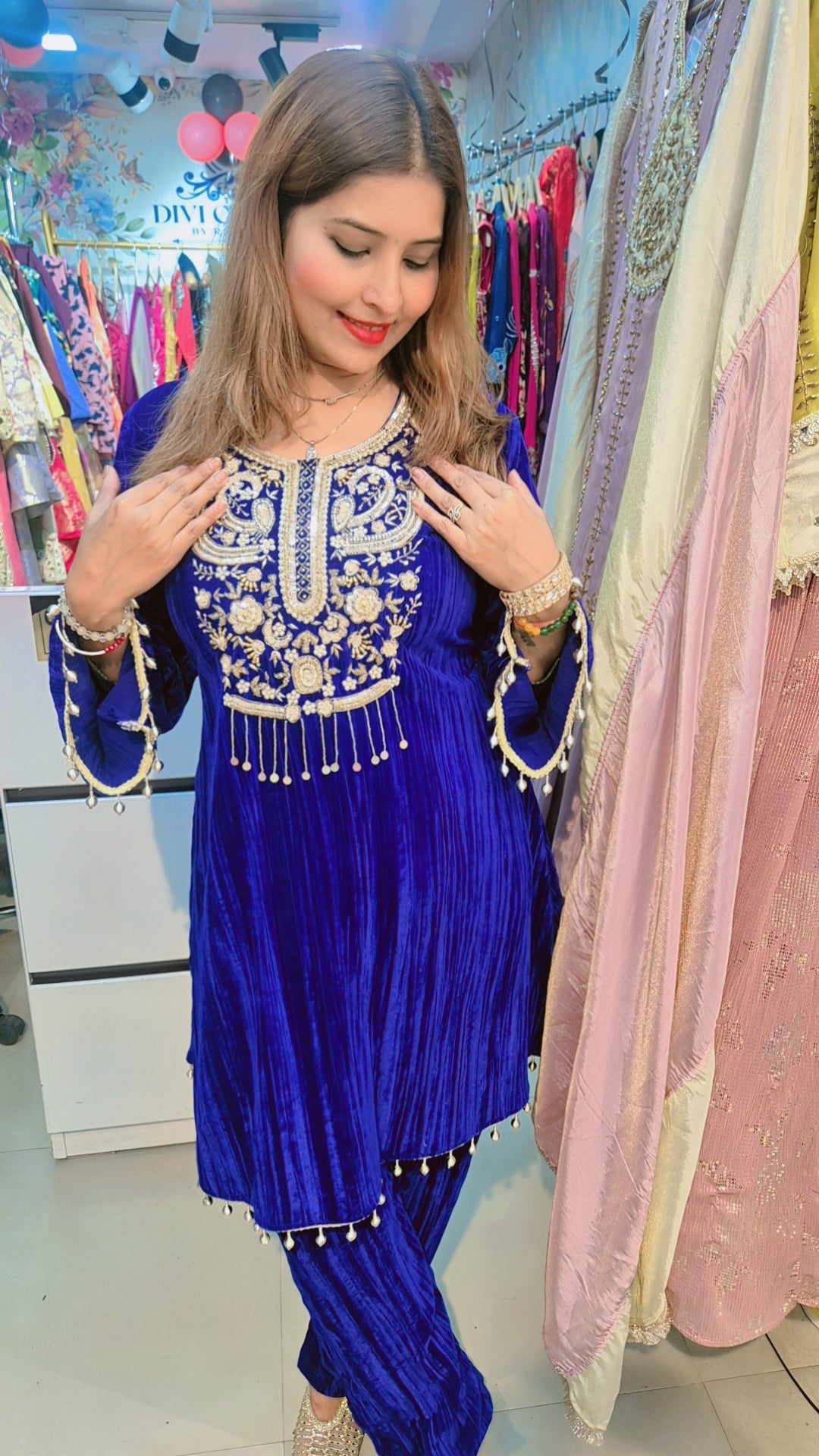 "SUKHMANI" ROYAL BLUE COORD SET