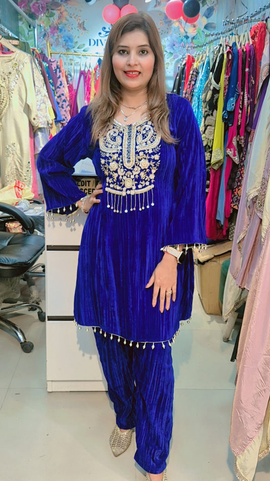 "SUKHMANI" ROYAL BLUE COORD SET