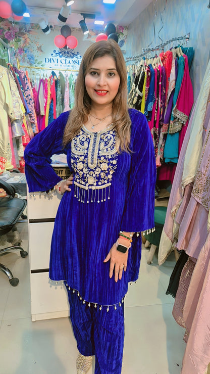 "SUKHMANI" ROYAL BLUE COORD SET