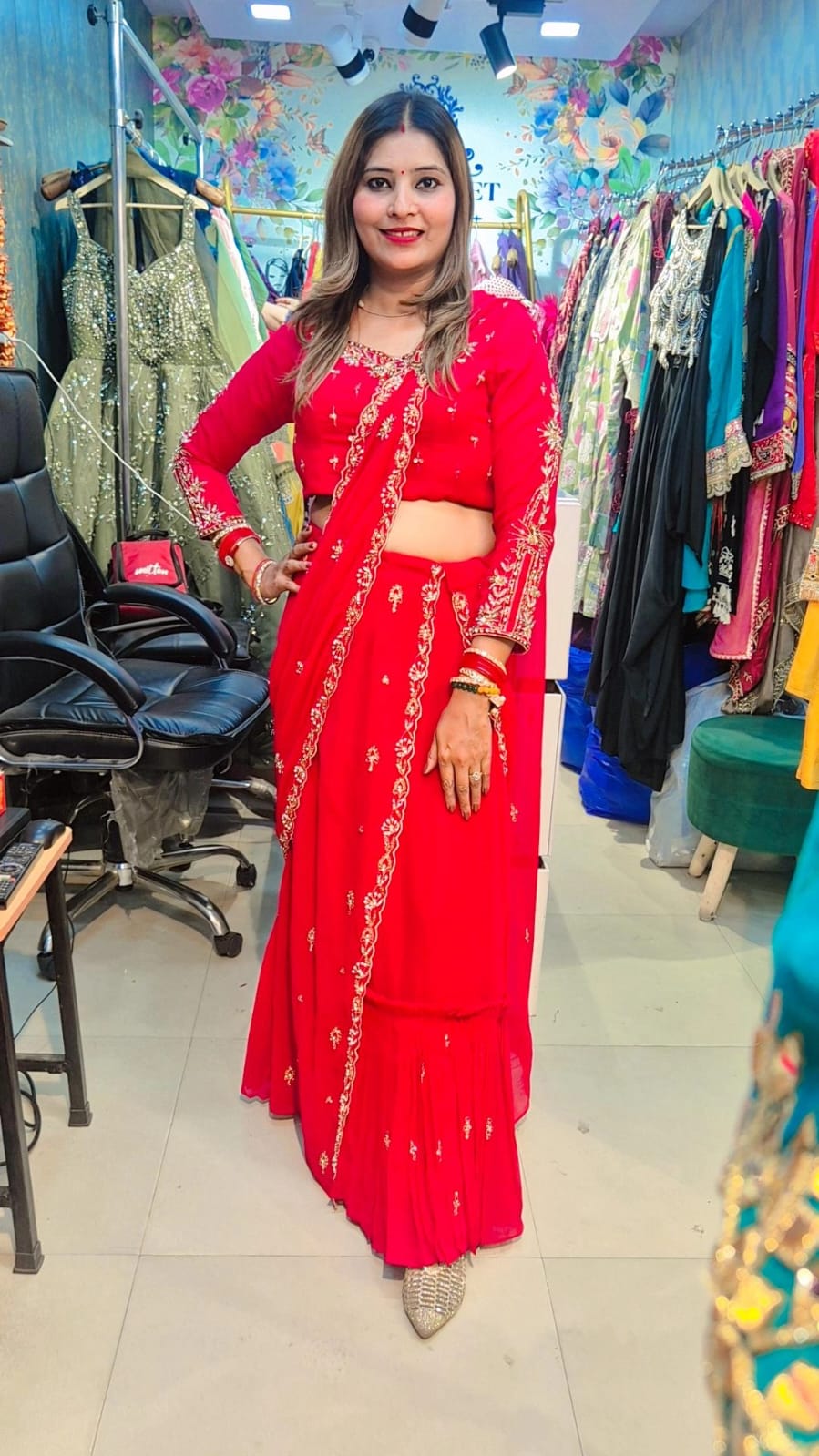 "Pavitra" Handwork Drape Saree