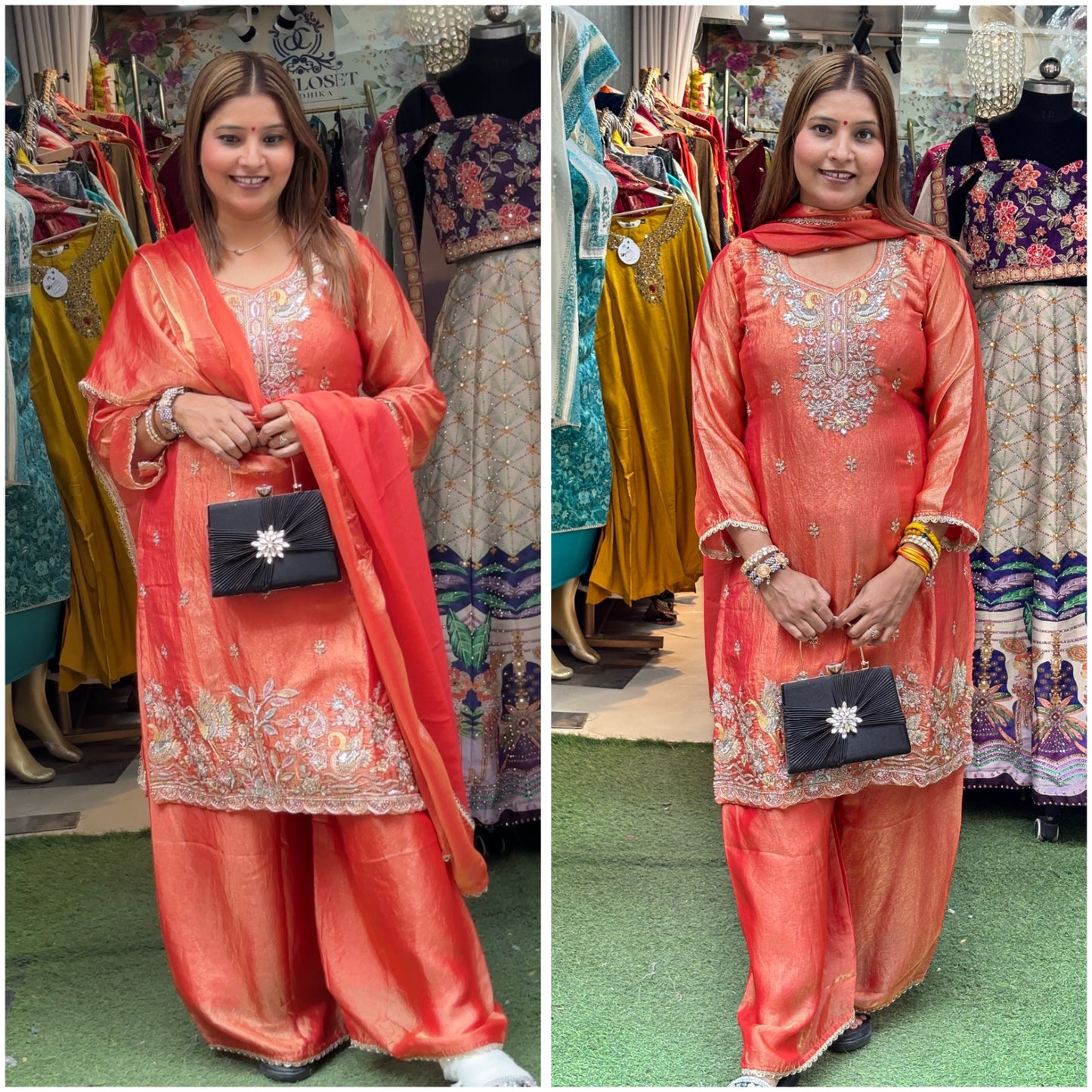 "Zarqash Luxe Set" THREE PIECE PLAZO SUIT