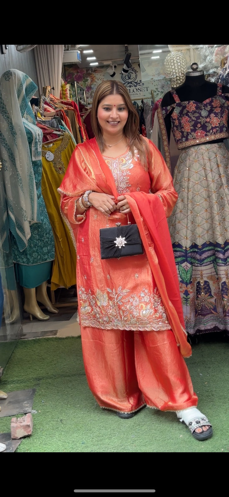 "Zarqash Luxe Set" THREE PIECE PLAZO SUIT