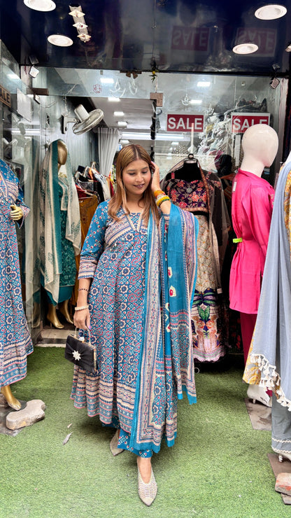 "Zivara" THREE PIECE ANARAKALI SUIT SET
