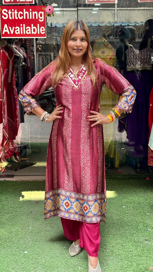 "Meherbano" A LINE COORD SET IN GAJJI SILK