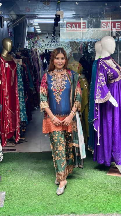 "MAHIRA" THREE PIECE PLAZO SUIT
