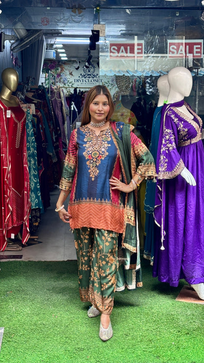 "MAHIRA" THREE PIECE PLAZO SUIT
